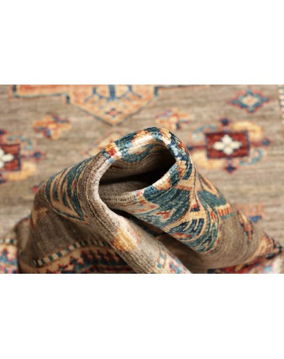 Tappeto Kazak Fine Pakistan marrone azzurro 79x295