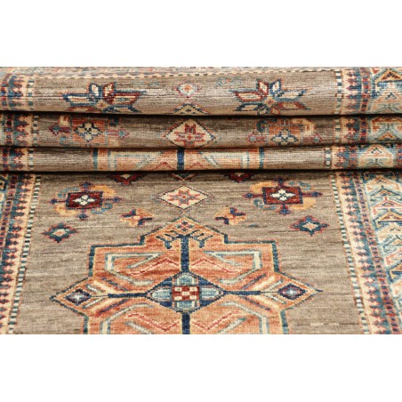 Tappeto Kazak Fine Pakistan marrone azzurro 79x295