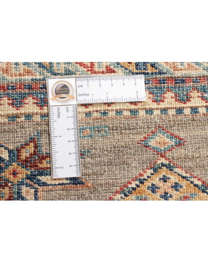 Tappeto Kazak Fine Pakistan marrone azzurro 79x295