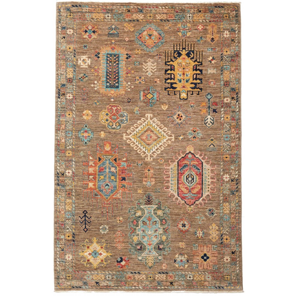 Tappeto Tribal Pakistan bianco 119x182 Tappeto Tribal Pakistan bianco 119x182