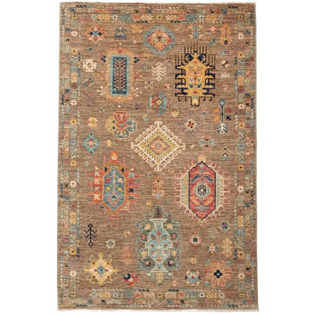Tappeto Tribal Pakistan bianco 119x182