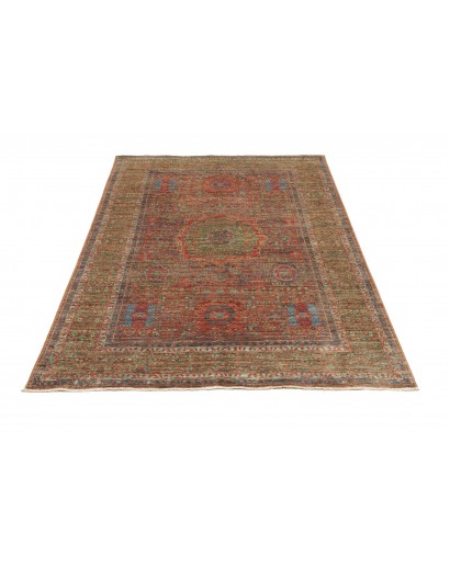 Tappeto Mamlouk Pakistan azzurro marrone 126x182