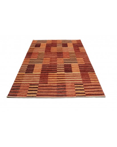 Tappeto Barjesta Pakistan rosso giallo 168x244