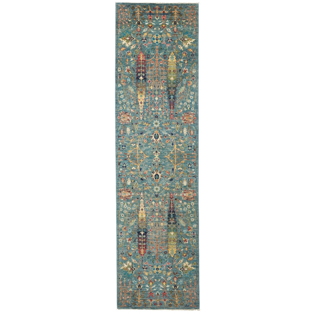 Tappeto Shahi Fine Pakistan bianco marrone 79x297 Tappeto Shahi Fine Pakistan bianco marrone 79x297
