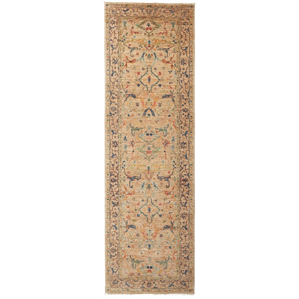 Tappeto Zigler Fine Pakistan marrone grigio 77x252 Tappeto Zigler Fine Pakistan marrone grigio 77x252