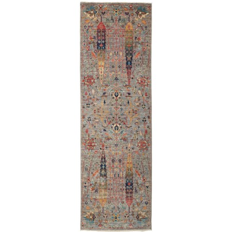 Tappeto Shahi Fine Pakistan bianco grigio 77x244