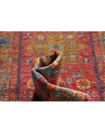 Tappeto Tribal Pakistan rosso bianco 80x299