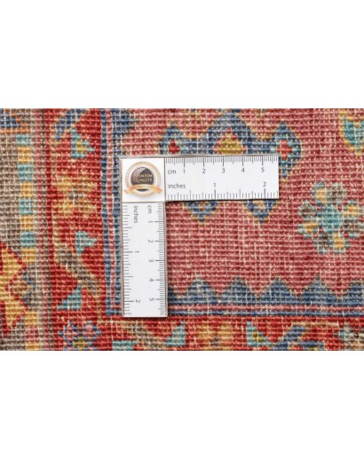 Tappeto Tribal Pakistan rosso bianco 80x299