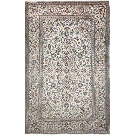 Tappeto Kashan Persia beige grigio 195x302