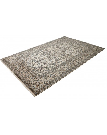 Tappeto Kashan Persia beige grigio 195x302