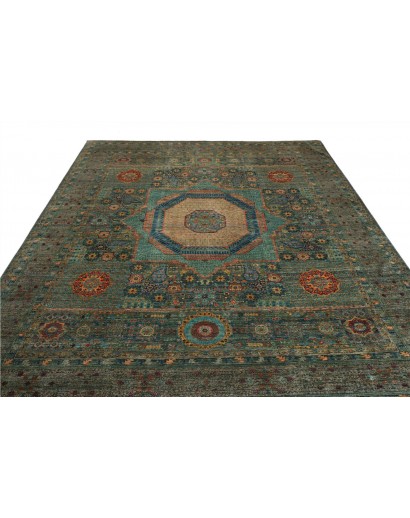 Tappeto Mamlouk Pakistan azzurro verde 251x317