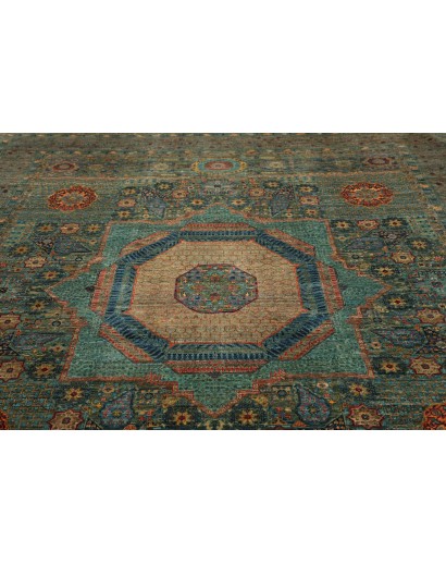 Tappeto Mamlouk Pakistan azzurro verde 251x317