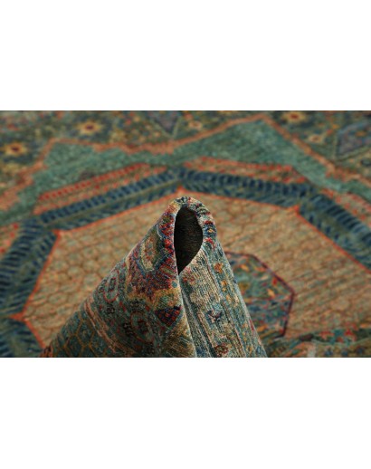 Tappeto Mamlouk Pakistan azzurro verde 251x317