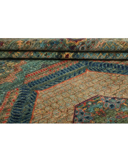 Tappeto Mamlouk Pakistan azzurro verde 251x317