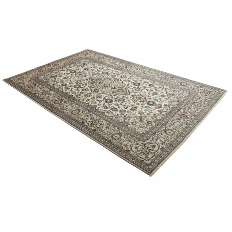 Tappeto Kashan Persia beige grigio 195x302