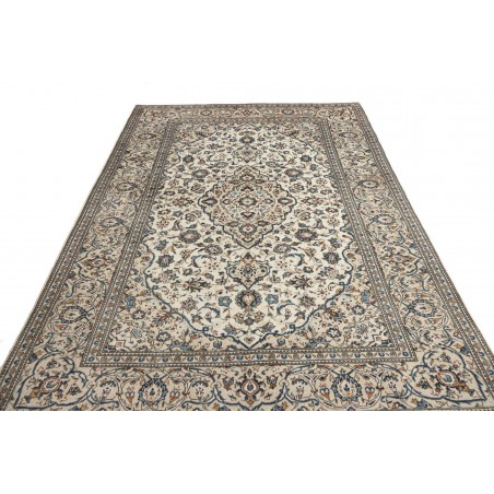 Tappeto Kashan Persia beige grigio 195x302