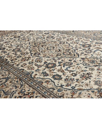 Tappeto Kashan Persia beige grigio 195x302