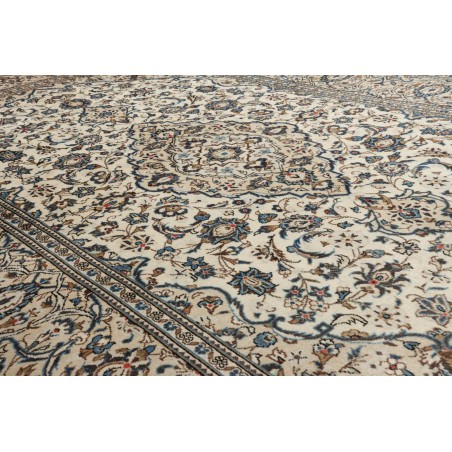 Tappeto Kashan Persia beige grigio 195x302