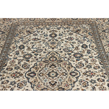 Tappeto Kashan Persia beige grigio 195x302