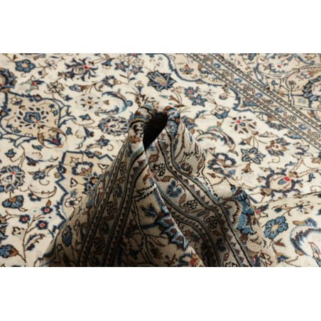 Tappeto Kashan Persia beige grigio 195x302