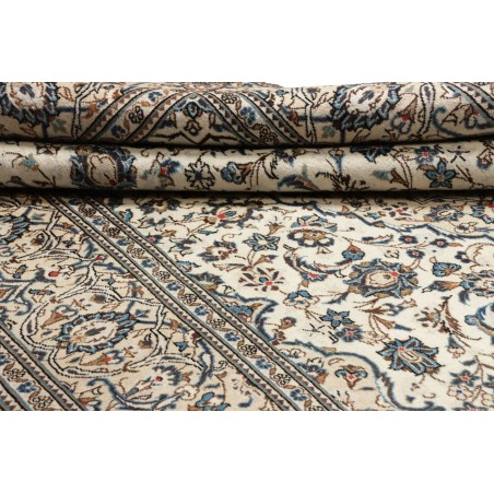 Tappeto Kashan Persia beige grigio 195x302