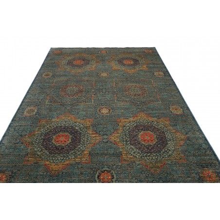 Tappeto Mamlouk Pakistan azzurro bianco 203x299