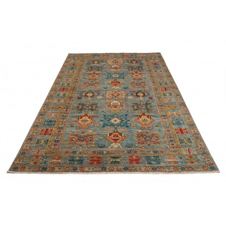 Tappeto Kazak Fine Pakistan bianco grigio 168x240