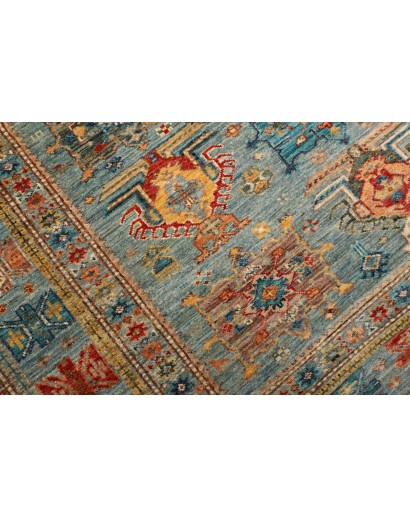 Tappeto Kazak Fine Pakistan bianco grigio 168x240