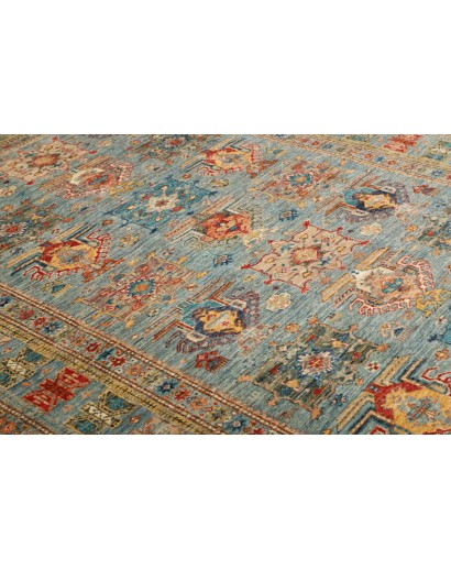 Tappeto Kazak Fine Pakistan bianco grigio 168x240