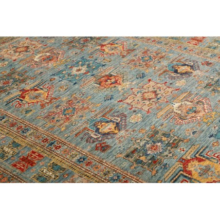 Tappeto Kazak Fine Pakistan bianco grigio 168x240