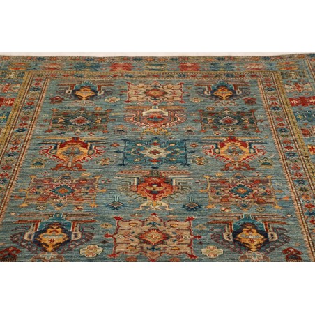 Tappeto Kazak Fine Pakistan bianco grigio 168x240