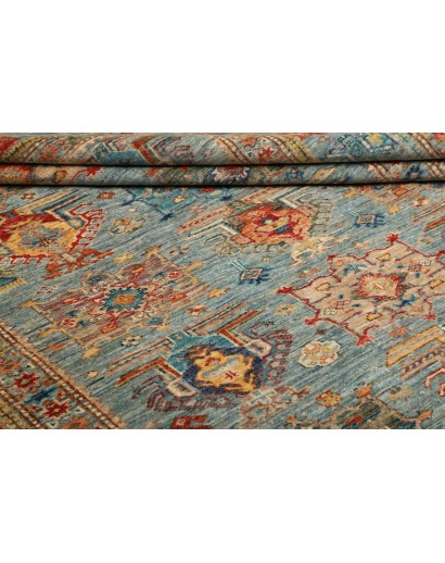 Tappeto Kazak Fine Pakistan bianco grigio 168x240