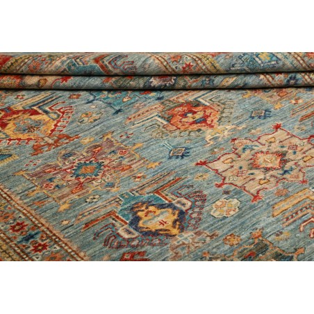 Tappeto Kazak Fine Pakistan bianco grigio 168x240