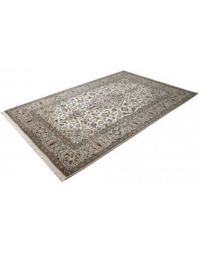 Tappeto Kashan Persia beige grigio 197x304