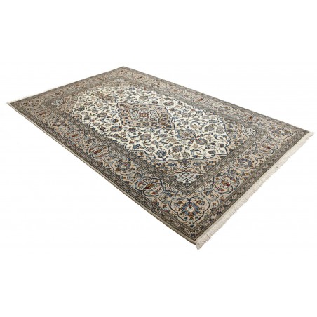 Tappeto Kashan Persia beige grigio 197x304