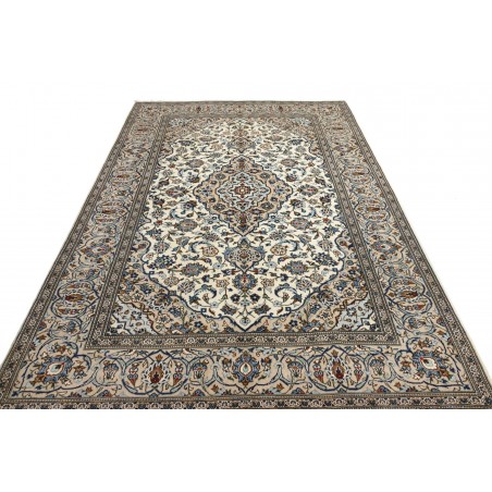 Tappeto Kashan Persia beige grigio 197x304