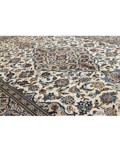 Tappeto Kashan Persia beige grigio 197x304