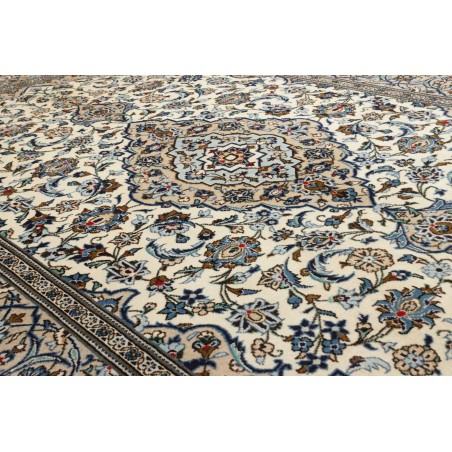 Tappeto Kashan Persia beige grigio 197x304