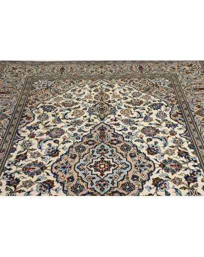 Tappeto Kashan Persia beige grigio 197x304