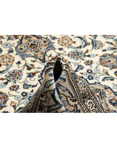 Tappeto Kashan Persia beige grigio 197x304