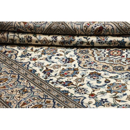 Tappeto Kashan Persia beige grigio 197x304