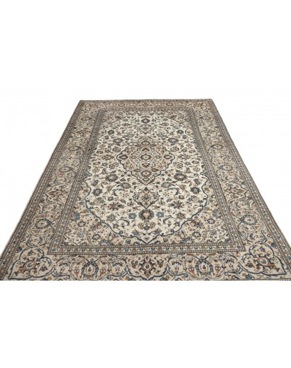 Tappeto Kashan Persia beige bianco 204x298