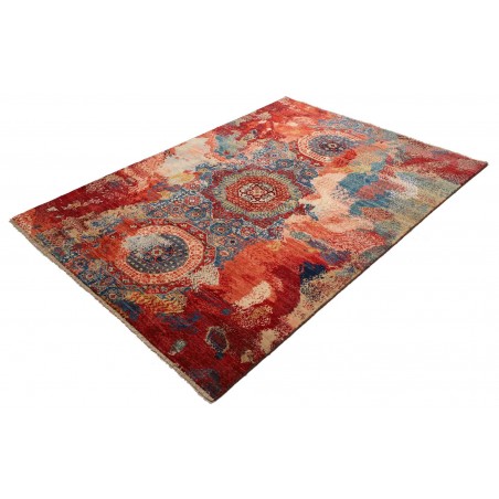 Tappeto Mona Pakistan rosso marrone 148x203