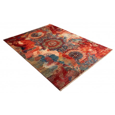 Tappeto Mona Pakistan rosso marrone 148x203