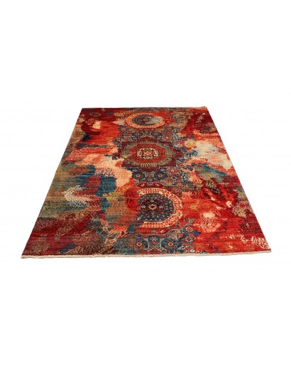 Tappeto Mona Pakistan rosso marrone 148x203