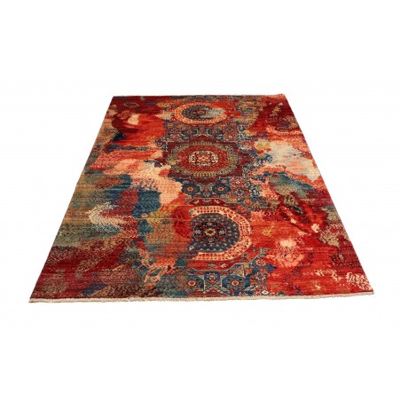 Tappeto Mona Pakistan rosso marrone 148x203