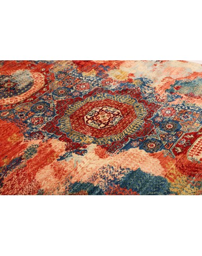 Tappeto Mona Pakistan rosso marrone 148x203