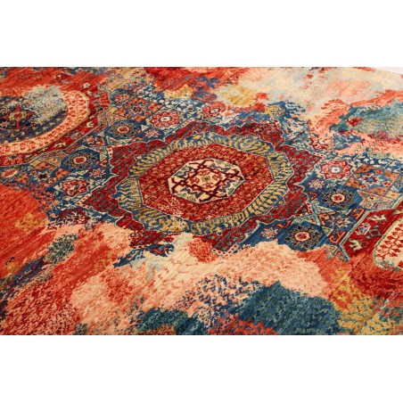 Tappeto Mona Pakistan rosso marrone 148x203