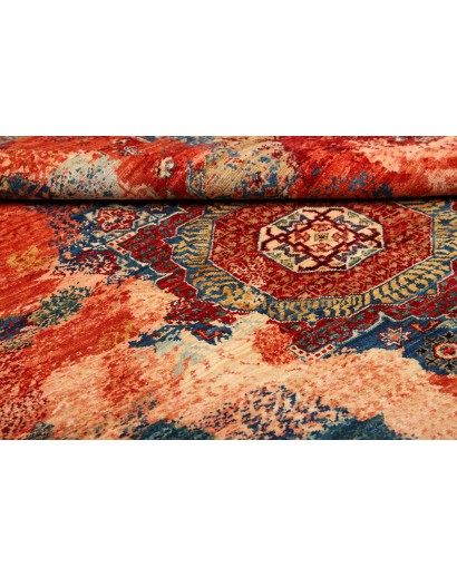 Tappeto Mona Pakistan rosso marrone 148x203