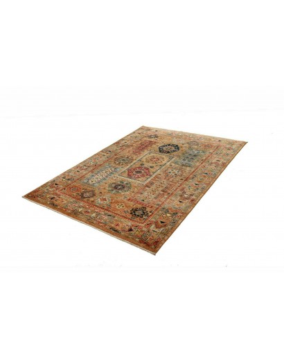 Tappeto Tribal Pakistan arancione giallo 125x185